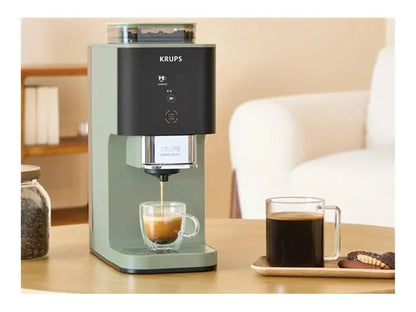 Krups Coffee Maker | SA401LE0 Crush | Pump pressure 15 bar | Automatic | Black/Green | 1370 W