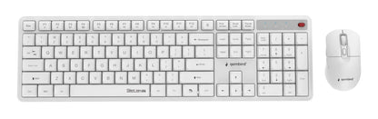 KEYBOARD +MOUSE WRL ENG/WHITE KBS-WMS-01-W GEMBIRD