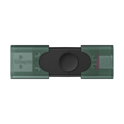 Kingston DataTraveler Duo | 128 GB | USB Type-C/Type-A | Black/Green
