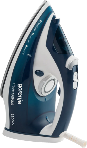 Gorenje | Steam Iron | SIH2200TQC | Steam Iron | 2200 W | Water tank capacity 300 ml | Continuous steam 30 g/min | Steam boost performance 90 g/min | Blue/White