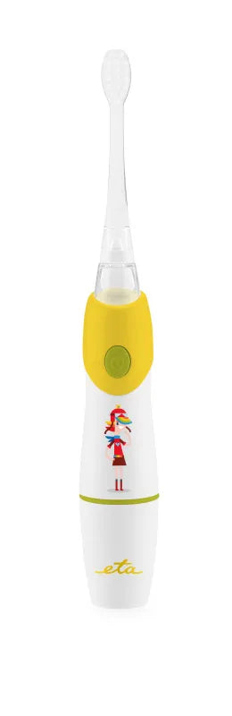 ETA Toothbrush | Sonetic ETA071090050 | Battery operated | For kids | Number of brush heads included 2 | Number of teeth brushing modes 1 | Yellow/White
