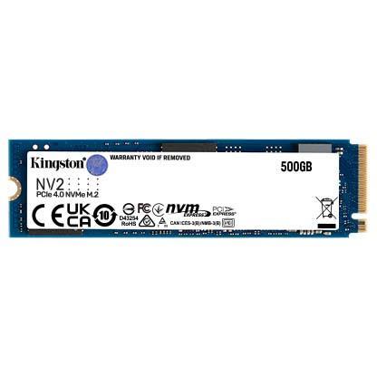 SSD|KINGSTON|NV2|500GB|M.2|PCIE|NVMe|Write speed 2100 MBytes/sec|Read speed 3500 MBytes/sec|2.2mm|TBW 160 TB|MTBF 1500000 hours|SNV2S/500G