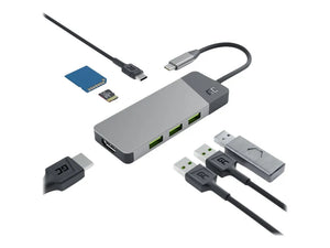 GREENCELL HUB USB-C GC Connect 3xUSB