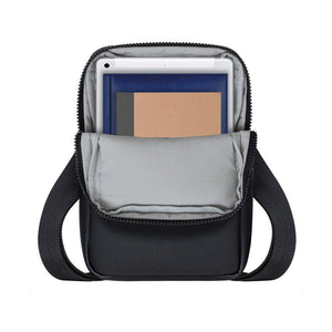 TABLET CASE CROSSBODY 8"/8810 BLACK MELANGE RIVACASE