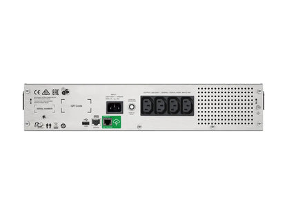 Schneider Electric APC Smart-UPS C, Rackmount 2U, 4x IEC C13 outlets, SmartConnect port, USB and serial communication, AVR, graphic LCD | SMC1000I-2UC | 1000 VA | 600 W | 230 V
