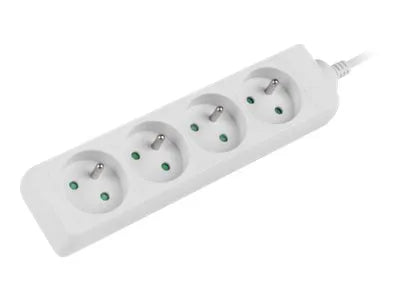 Lanberg | Cable Power Strip 4X French Outlets Quality-Grade Copper, 1.5 m | PS0-04E-0150-W