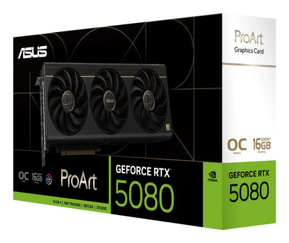 Graphics Card|ASUS|NVIDIA|GeForce RTX 5080|16 GB|GDDR7|256 bit|PCI Express 5.0|Active|PROART-RTX5080-O16G
