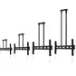 B-TECH AV EXTRA-LARGE UNIVERSAL FLAT SCREEN CEILING MOUNT WITH TILT (VESA 1000 X 600) - 1.5M Ø50MM POLES