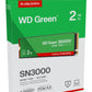 SSD|SANDISK|Green|POWERED BY SANDISK|2TB|M.2|NVMe|Write speed 4200 MBytes/sec|Read speed 5000 MBytes/sec|2.3mm|TBW 250 TB|WDS200T4G0E