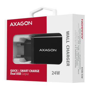 MOBILE CHARGER WALL USB 24W/2PORT ACU-QS24 AXAGON