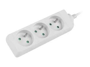 Lanberg Cable Power Strip 3M 3X French Outlets Quality-Grade Copper | PS0-03E-0300-W