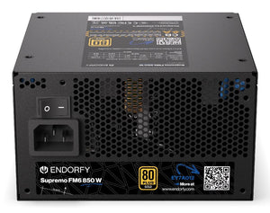 Power Supply|ENDORFY|SUPREMO FM6|850 Watts|Efficiency 80 PLUS GOLD|MTBF 100000 hours|EY7A012