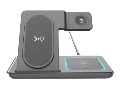 Gembird 3-in-1 foldable wireless charger stand | TA-WPC31A-01-BK