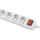 Lanberg Cable Power Strip, 4X French Outlets with Switch, Quality-Grade Copper, 1.5 m | PS1-04E-0150-W