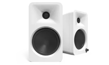 KANTO AUDIO 140W POWERED REFERENCE DESKTOP SPEAKERS WITH BLUETOOTH - WHITE, PAIR (INCLUDES TYPE G POWER CORD)