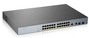 ZYXEL GS1350-26HP, 26 PORT MANAGED CCTV POE SWITCH, LONG RANGE, 375W (1 YEAR NCC PRO PACK LICENSE BUNDLED) (5Y WARRANTY)