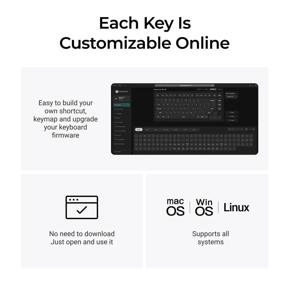 KEYBOARD WRL Q1 ULTRA/BLACK Q1U-M4 KEYCHRON