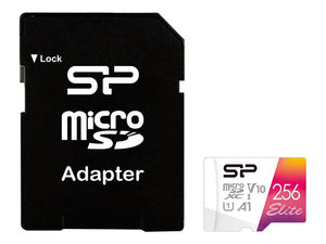 Silicon Power | microSDHC UHS-I Memory Card | Elite | 256 GB | microSDHC/SDXC | Flash memory class 10