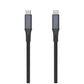 Fixed Braided Cable USB-C/USB-C, 2m, USB4 gen2 20Gbps, 4K 60Hz, 240W | FIXDBP-CC2-GR