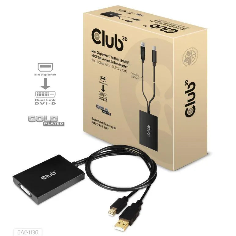 I/O ADAPTER MINI DP TO DVI-I/ACTIVE CAC-1130 CLUB3D