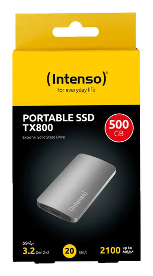 External SSD|INTENSO|TX800|500GB|USB-C|3828450