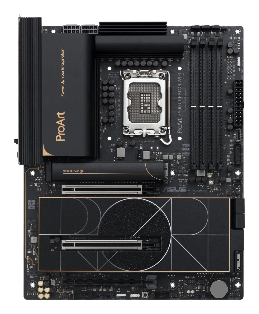 Mainboard|ASUS|Intel Z890|LGA1851|ATX|Memory DDR5|Memory slots 4|1xPCI-Express 4.0 16x|2xPCI-Express 5.0 16x|5xM.2|1xHDMI|1xDisplayPort|1xAudio-In|1xAudio-Out|1xUSB 2.0|6xUSB 3.2|3xUSB-C w/Thunderbolt|1xRJ45|PROARTZ890-CREATORWIFI