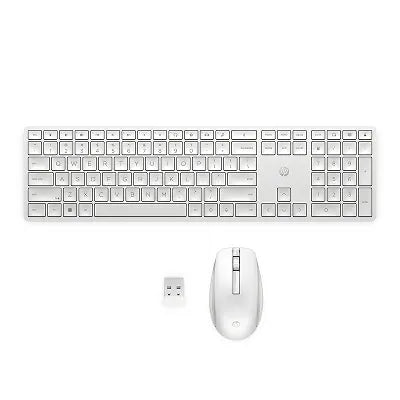 HP 655 Wireless Mouse Keyboard Combo, spill resistant - White – Nordic