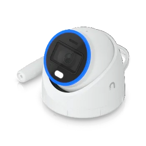 UBIQUITI AI TURRET WHITE ALL-WEATHER, VANDAL-PROOF 4K POE+ TURRET CAMERA WITH ENHANCED AI CAPABILITIES AND IR AND VISIBLE LEDS FOR NIGHT VISION