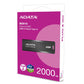 External SSD|ADATA|SC610|2TB|USB 3.2|Write speed 500 MBytes/sec|Read speed 550 MBytes/sec|SC610-2000G-CBK/RD