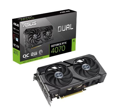 Graphics Card|ASUS|NVIDIA GeForce RTX 4070|12 GB|GDDR6X|192 bit|PCIE 4.0 16x|Dual Slot Fansink|1xHDMI|3xDisplayPort|DUAL-RTX4070-O12G-EVO