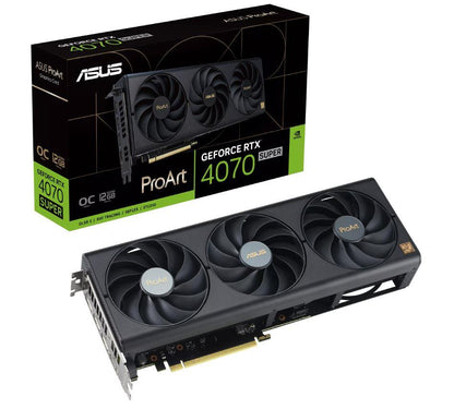 Graphics Card|ASUS|NVIDIA GeForce RTX 4070 SUPER|12 GB|GDDR6X|192 bit|PCIE 4.0 16x|Triple slot Fansink|1xHDMI|3xDisplayPort|PROART-RTX4070S-O12G