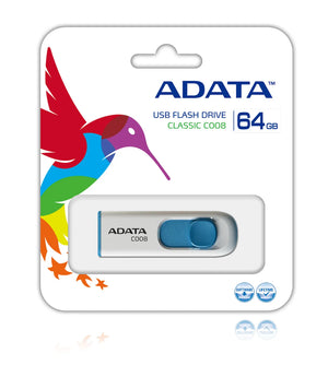 ADATA | C008 | 64 GB | USB 2.0 | White/Blue