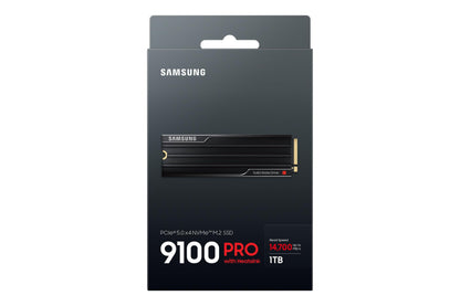 SSD|SAMSUNG|9100 PRO|1TB|M.2|PCIe Gen5|NVMe|TLC|Write speed 13300 MBytes/sec|Read speed 14700 MBytes/sec|2.38mm|TBW 600 TB|MZ-VAP1T0CW