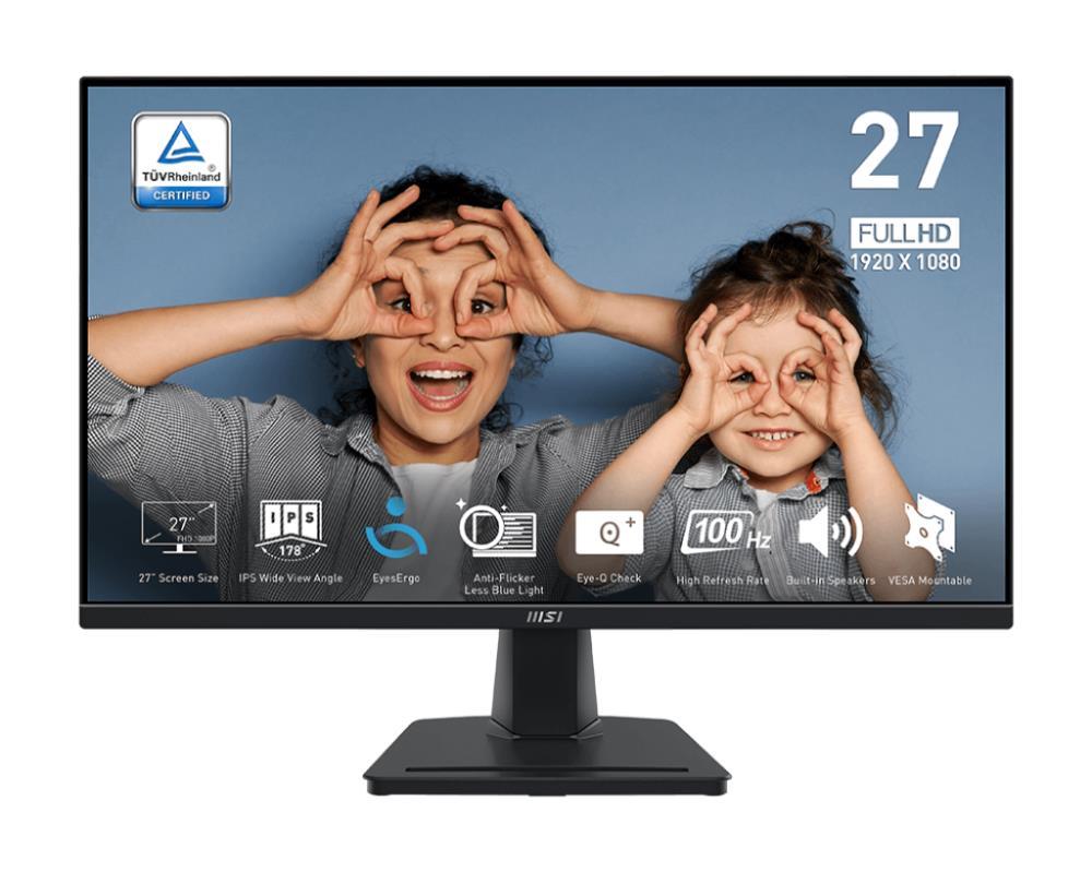 LCD Monitor|MSI|PRO MP275|27"|Business|Matte|Panel IPS|1920x1080|16:9|100Hz|4 ms|Speakers|Colour Black|PROMP275