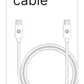 CELLY USBCUSBCCOTT - USB-C TO USB-C COTTON BRAIDED CABLE WHITE (POWER DELIVERY)