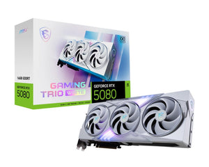 Graphics Card|MSI|NVIDIA GeForce RTX 5080|16 GB|GDDR7|256 bit|PCIE 5.0 16x|Dual Slot Fansink|1xHDMI|3xDisplayPort|508016GGAMTRIOOCWHI