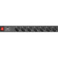 Lanberg | Power Distribution unit (PDU) 19" 1U 10A 2M 7X Schuko Outlets | PDU-07F-0200-IEC-BK