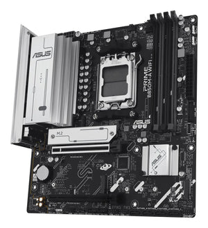 Mainboard|ASUS|AMD B850|SAM5|Micro-ATX|Memory DDR5|Memory slots 4|1xPCI-Express 4.0 16x|1xPCI-Express 5.0 16x|3xM.2|1xHDMI|2xDisplayPort|4xUSB 2.0|4xUSB 3.2|1xRJ45|3xAudio port|PRIMEB850M-AWIFI