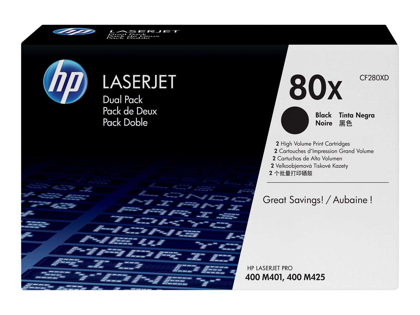 HP 2xToner CF280X HV black LJ 400