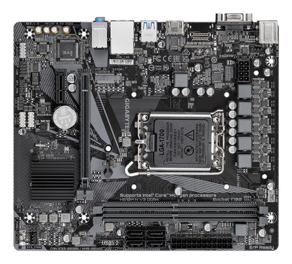 Mainboard|GIGABYTE|Intel H610|LGA1700|Micro-ATX|Memory DDR4|Memory slots 2|1xPCI-Express 3.0 1x|1xPCI-Express 4.0 16x|1xM.2|1x15pin D-sub|1xHDMI|4xUSB 2.0|2xUSB 3.2|1xPS/2|1xRJ45|3xAudio port|H610MHV3DDR4