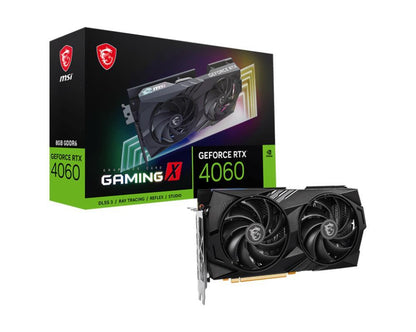 Graphics Card|MSI|NVIDIA GeForce RTX 4060|8 GB|GDDR6|128 bit|PCIE 4.0 8x|Dual Slot Fansink|1xHDMI|3xDisplayPort|RTX4060GAMX8G