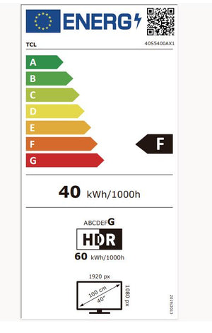 TV Set|TCL|40"|FHD|1920x1080|Android TV|40S5400A