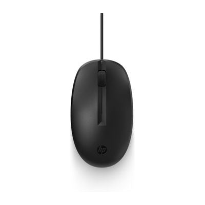 HP 128 USB Wired Laser Mouse, Sanitizable - Black