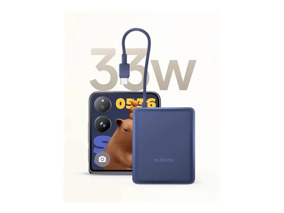 Xiaomi 33W Power Bank (Integrated Cable) | 10000 mAh | USB-C | Ice Blue