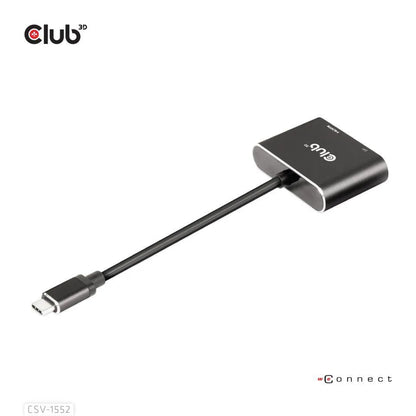 I/O HUB USB-C DP/HDMI/CSV-1552 CLUB3D
