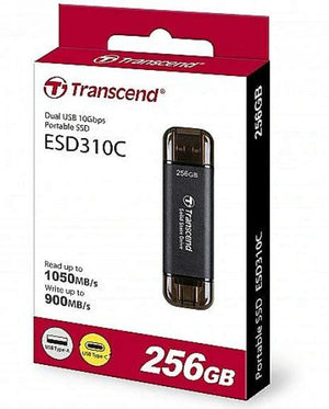 External SSD|TRANSCEND|ESD310C|256GB|USB-C|USB|3D NAND|TS256GESD310C