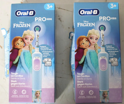 SALE OUT. Oral-B Vitality PRO Kids Frozen Electric Toothbrush, Blue | Oral-B Electric Toothbrush | Vitality PRO Kids Frozen | Warranty 24 month(s) | Rechargeable | For kids | Number of brush heads included 1 | Number of teeth brushing modes 2 | Blue...
