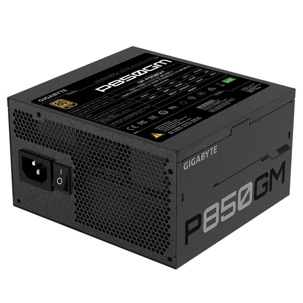 Power Supply|GIGABYTE|850 Watts|Efficiency 80 PLUS GOLD|PFC Active|MTBF 100000 hours|GP-P850GM
