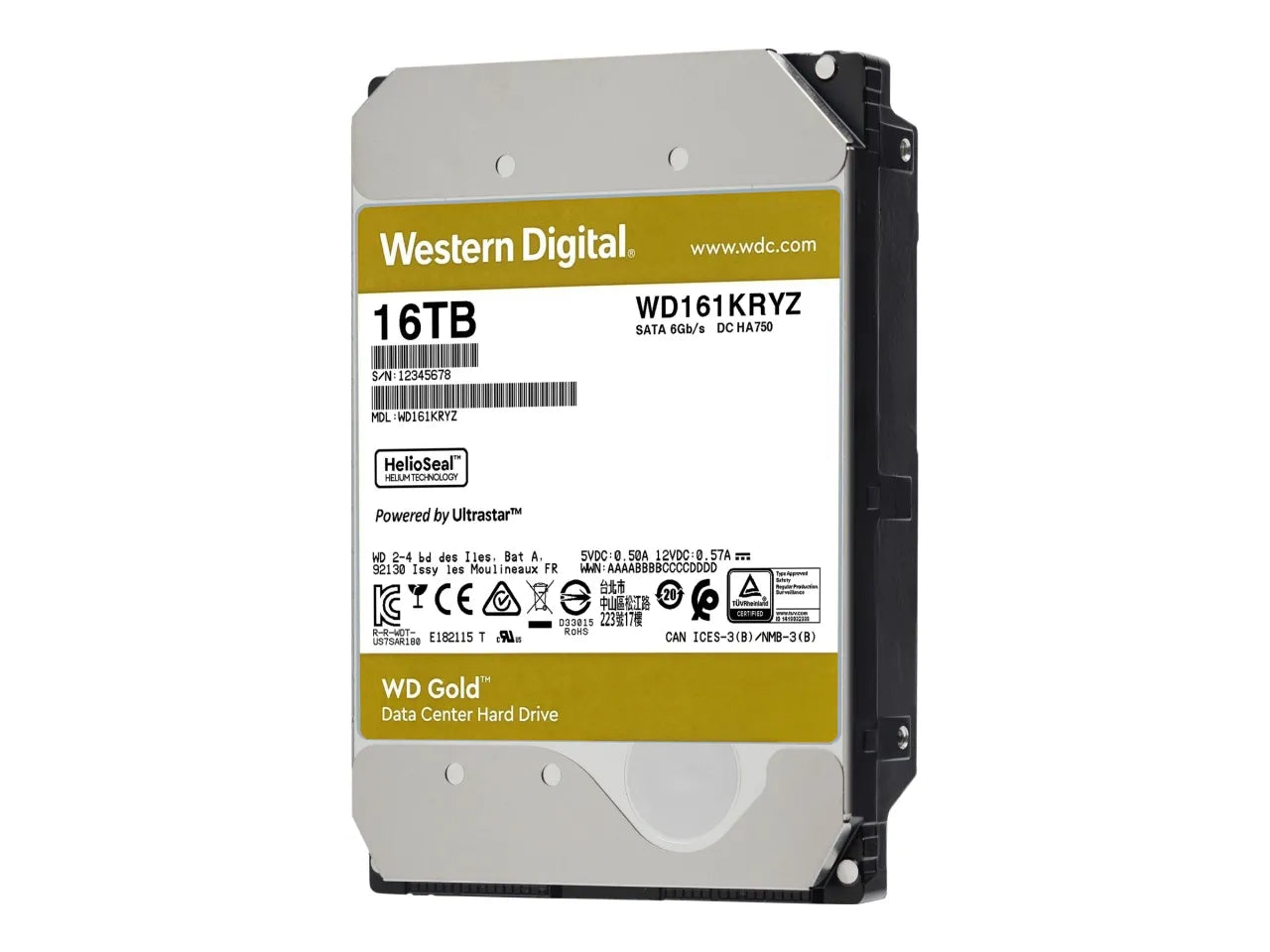 WD Gold 16TB HDD sATA 6Gb/s 512e