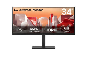 LCD Monitor|LG|34 "|3440 x 1440 pixels|Wide Quad HD|Native aspect ratio 21:9|LCD|Curved|34BA75QE-B